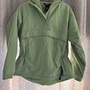 LL BEAN  VINTAGE 1/4 ZIP HOODED JACKET SMALL(P)